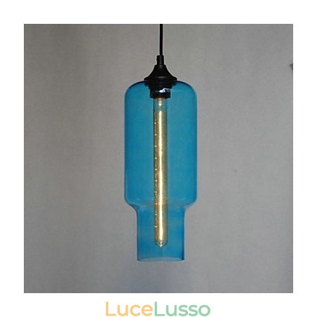 Lampada a sospensione moderna in vetro con design a bolle marroni Lampada a sospensione moderna in vetro con design a bolle marroni