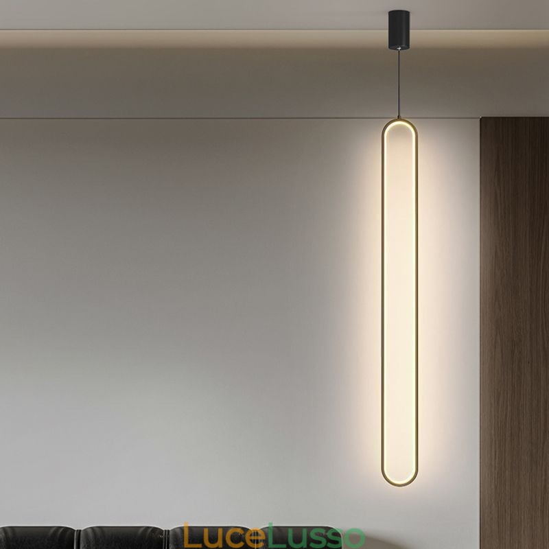Lampada a sospensione moderna Lampada a sospensione ovale minimalista