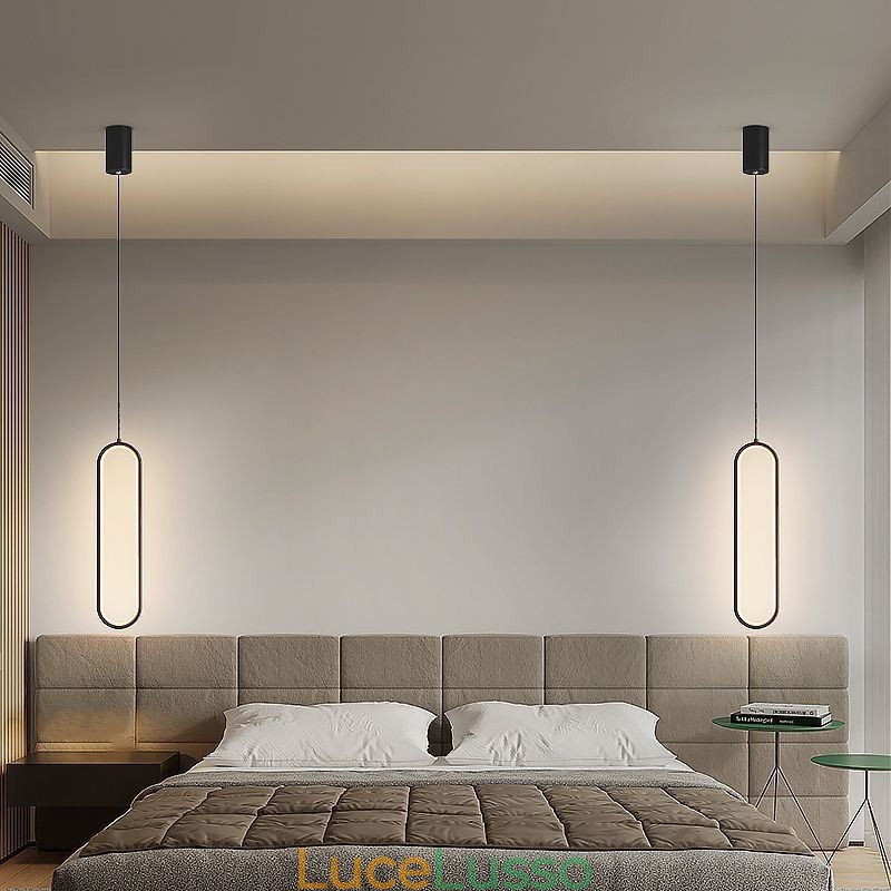 Lampada a sospensione moderna Lampada a sospensione ovale minimalista