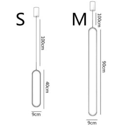 Lampada a sospensione moderna Lampada a sospensione ovale minimalista