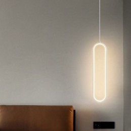 Lampada a sospensione moderna Lampada a sospensione ovale minimalista