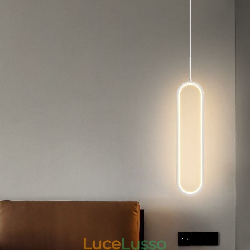 Lampada a sospensione moderna Lampada a sospensione ovale minimalista