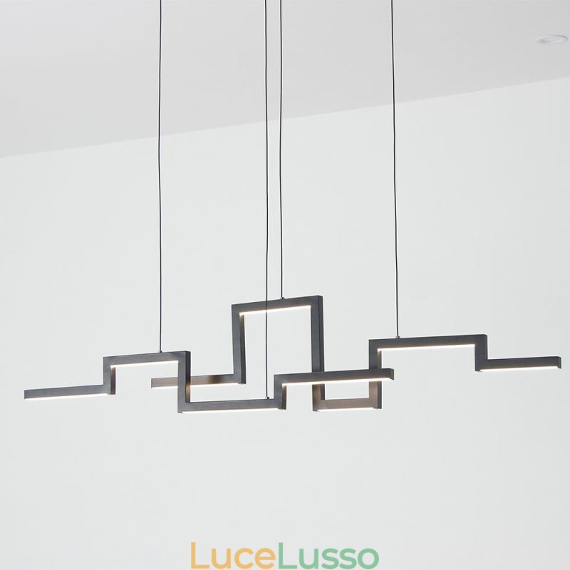 Lampadario moderno in acrilico nero