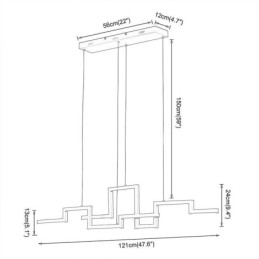 Lampadario moderno in acrilico nero