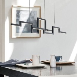 Lampadario moderno in acrilico nero