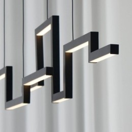 Lampadario moderno in acrilico nero