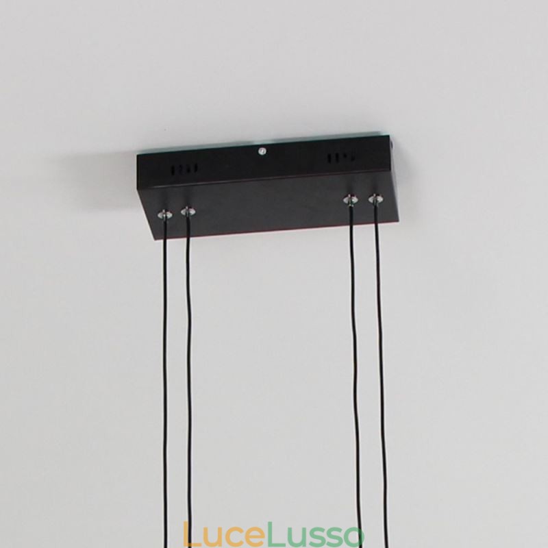 Lampadario moderno con cornice in acrilico nero