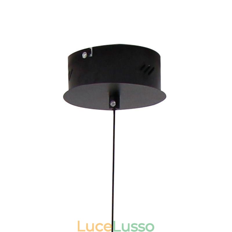 Lampada a sospensione moderna dimmerabile con striscia nera da soffitto