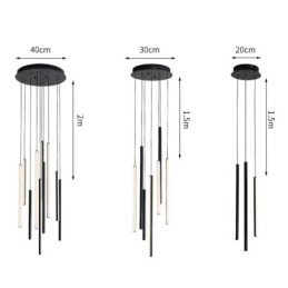 Lampadario moderno a lunga striscia, luce pendente, edificio duplex