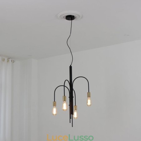 Lampadario moderno in ferro Lampada a sospensione semplice in ferro Lampadario moderno in ferro Lampada a sospensione semplice in ferro