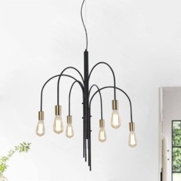 Lampadario moderno in ferro Lampada a sospensione semplice in ferro
