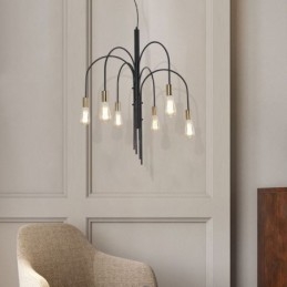 Lampadario moderno in ferro Lampada a sospensione semplice in ferro