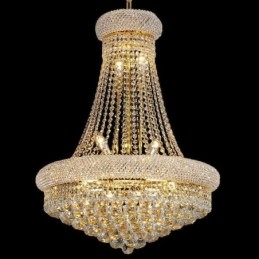 Lampadario a forma di corona Lussuosa luce pendente in cristallo