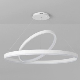 Lampada a sospensione moderna con anelli circolari in acrilico
