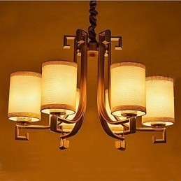 Lampadario in stile cinese in ferro e rame, imitazione lampade ad aria