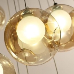 Lampadario moderno a forma di sfera di cristallo Lampadario di cristallo colorato (stile colorato, contattaci)