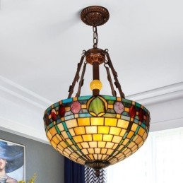 Lampada a sospensione decorativa in vetro colorato