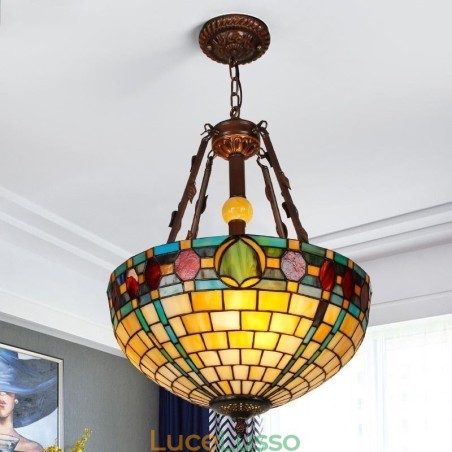 Lampada a sospensione decorativa in vetro colorato Lampada a sospensione decorativa in vetro colorato