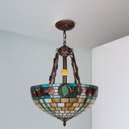 Lampada a sospensione decorativa in vetro colorato