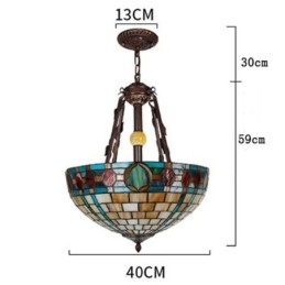 Lampada a sospensione decorativa in vetro colorato