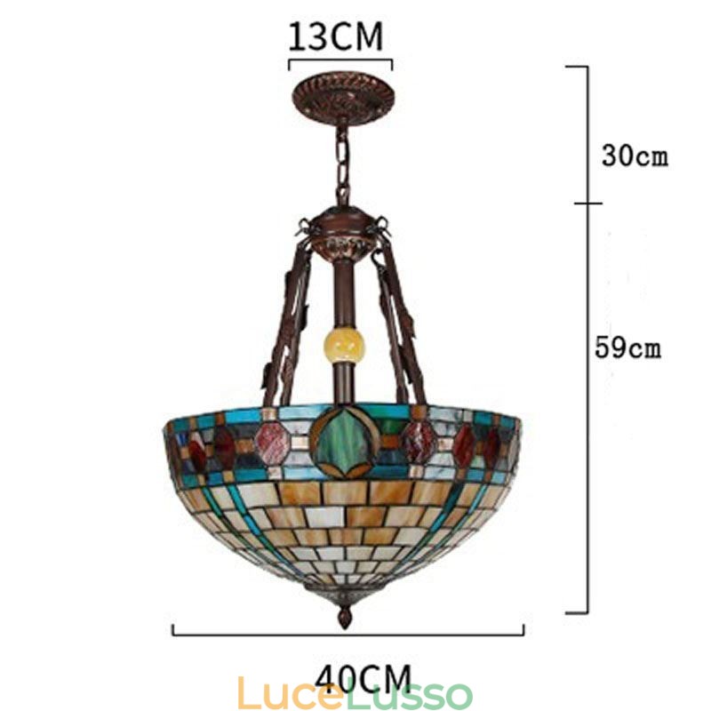 Lampada a sospensione decorativa in vetro colorato