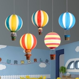 Lampada a sospensione a palloncino colorato con decorazione in acrilico