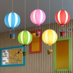 Lampada a sospensione a palloncino colorato con decorazione in acrilico
