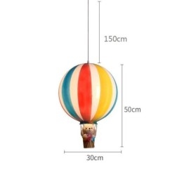 Lampada a sospensione a palloncino colorato con decorazione in acrilico