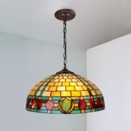Lampada a sospensione in vetro colorato Lampada a sospensione vintage