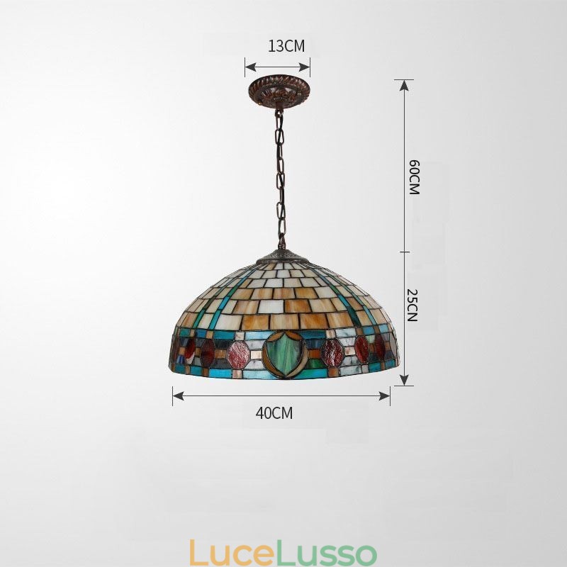 Lampada a sospensione in vetro colorato Lampada a sospensione vintage