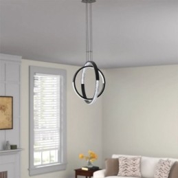 Lampadario moderno 2 anelli illuminazione pendente sala da pranzo