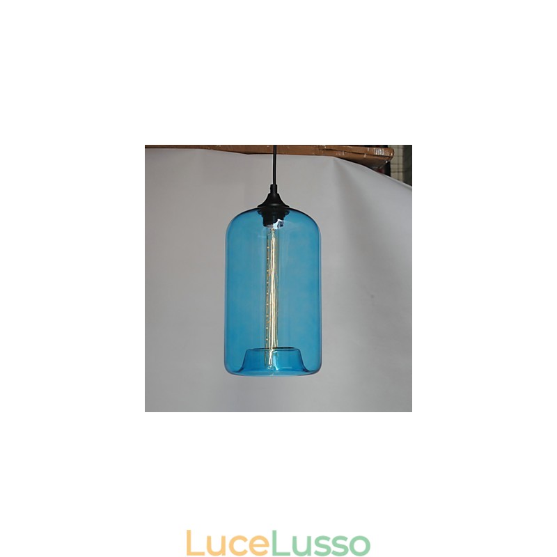 Pendente di design della bottiglia 1 luce minimalista dipinto in ferro
