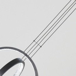 Lampadario moderno 2 anelli illuminazione pendente sala da pranzo