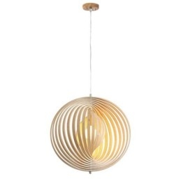 Lampadario moderno a forma di palla rotonda in tiglio