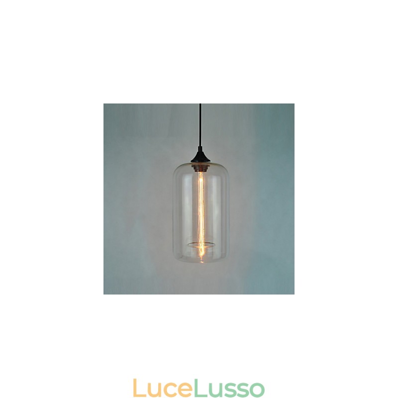 Pendente di design della bottiglia 1 luce minimalista dipinto in ferro