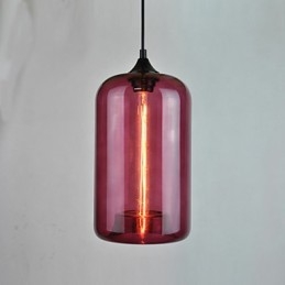 Pendente di design della bottiglia 1 luce minimalista dipinto in ferro