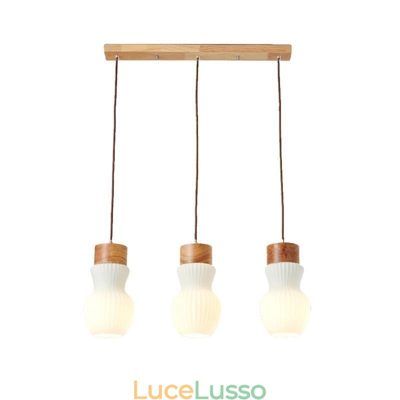 Lampada a sospensione in vetro giapponese, decorazione creativa, luce sospesa