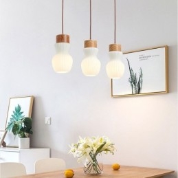 Lampada a sospensione in vetro giapponese, decorazione creativa, luce sospesa
