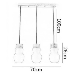 Lampada a sospensione in vetro giapponese, decorazione creativa, luce sospesa