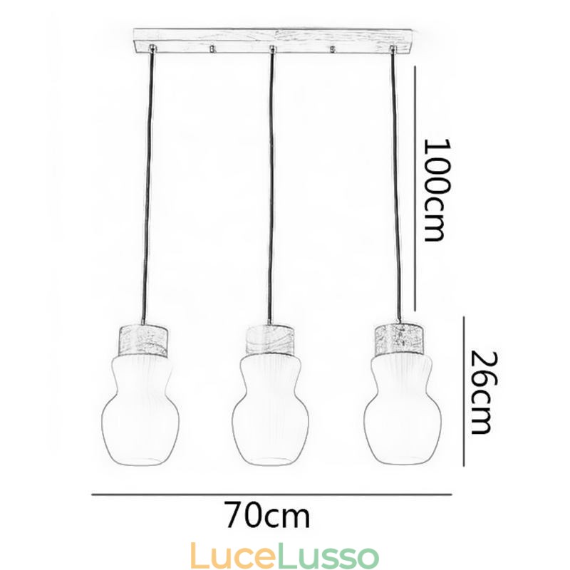 Lampada a sospensione in vetro giapponese, decorazione creativa, luce sospesa