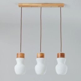Lampada a sospensione in vetro giapponese, decorazione creativa, luce sospesa