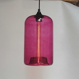 Pendente di design della bottiglia 1 luce minimalista dipinto in ferro