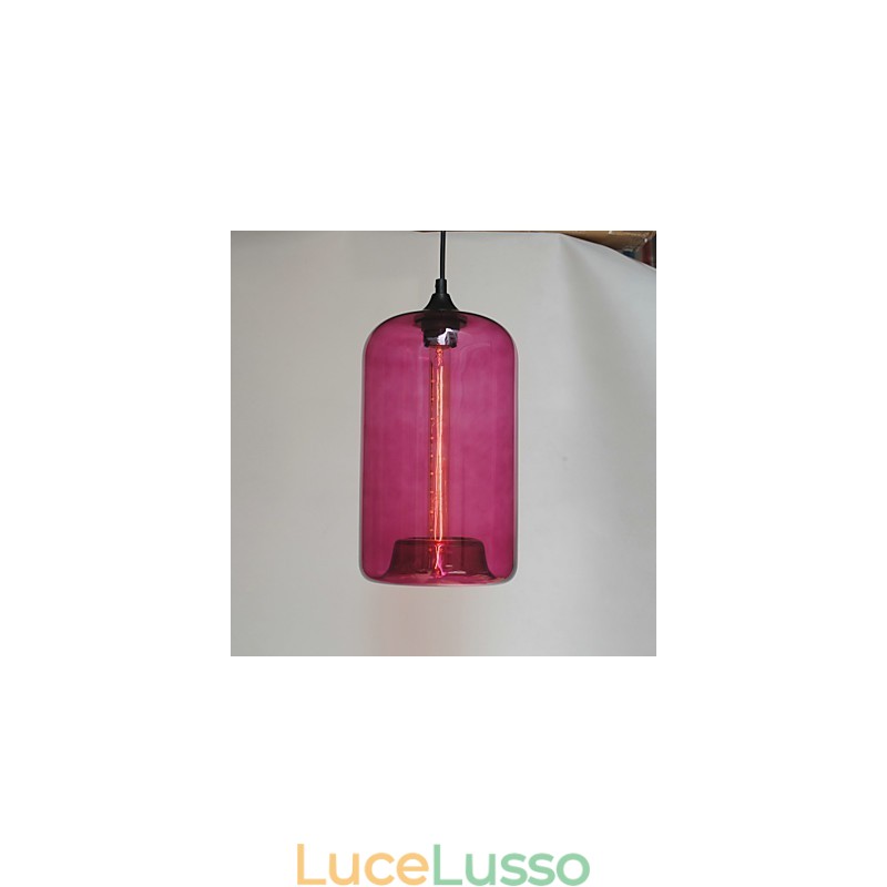 Pendente di design della bottiglia 1 luce minimalista dipinto in ferro