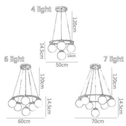 Lampadario in legno giapponese Molecola Lampada a sospensione