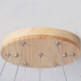 Lampadario in legno giapponese Molecola Lampada a sospensione
