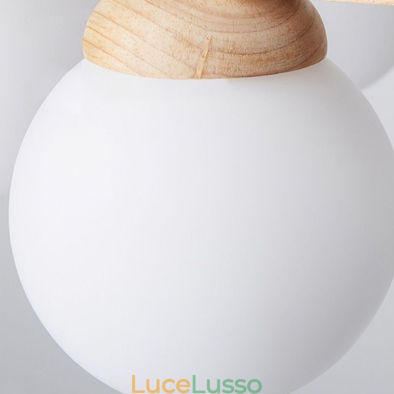 Lampadario in legno giapponese Molecola Lampada a sospensione