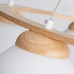 Lampadario in legno giapponese Molecola Lampada a sospensione