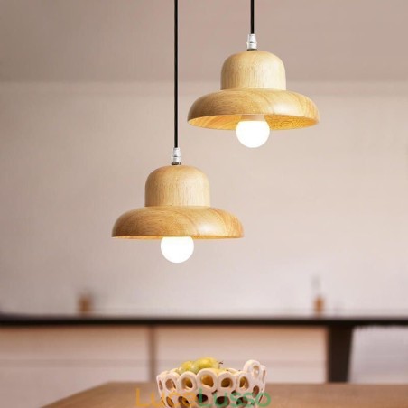 Lampada a sospensione in legno giapponese, lampada a sospensione Lampada a sospensione in legno giapponese, lampada a sospensione