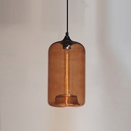 Pendente di design della bottiglia 1 luce minimalista dipinto in ferro