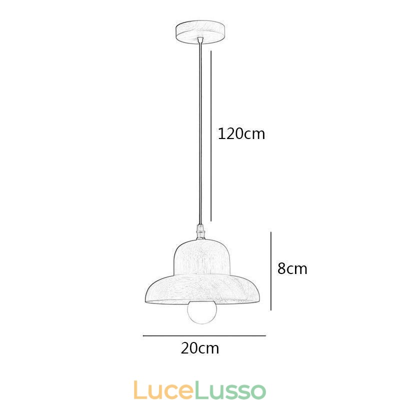 Lampada a sospensione in legno giapponese, lampada a sospensione